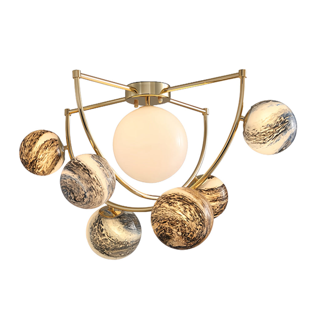 ASTRALIS GOLDEN ORBIT SEMI-FLUSH CEILING LUMINAIRE