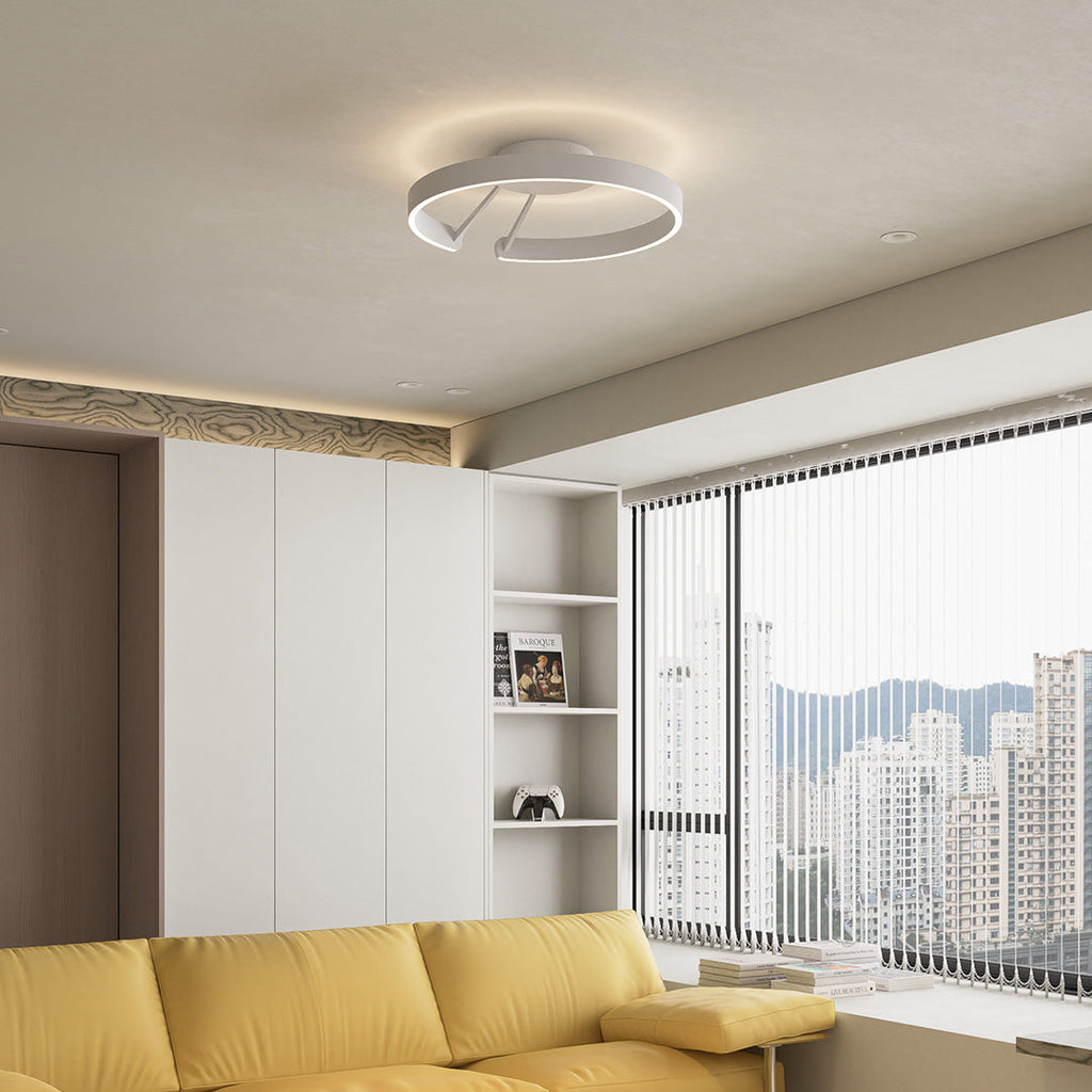 LEICESTER RINGED FLUSH CEILING LANTERN