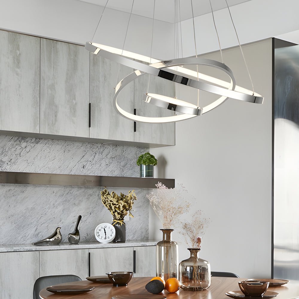 WINDSOR TIERED RING CEILING LIGHT WITH CHROME FINISH