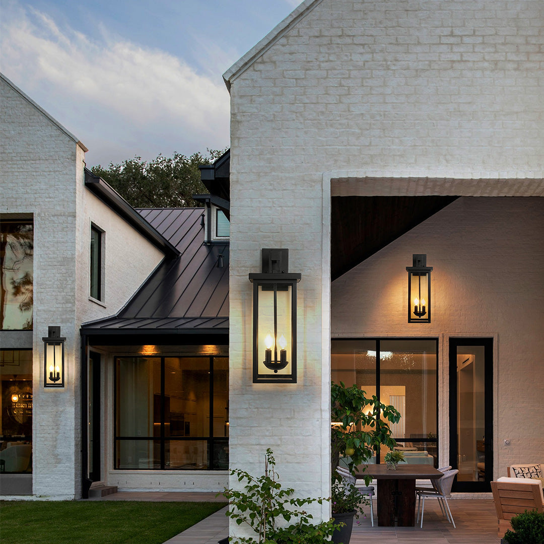RAVENSHILL OUTDOOR COURTYARD LED WALL SCONCE - WEATHERPROOF BLACK FINISH