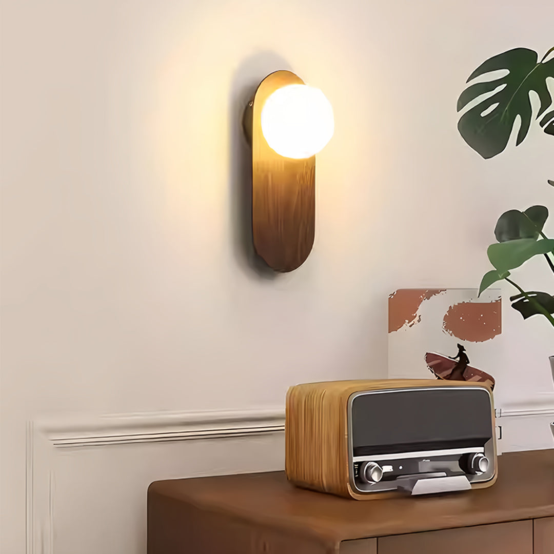 WINTHROP WOODEN GRAIN WALL SCONCE WITH LED ILLUMINATION