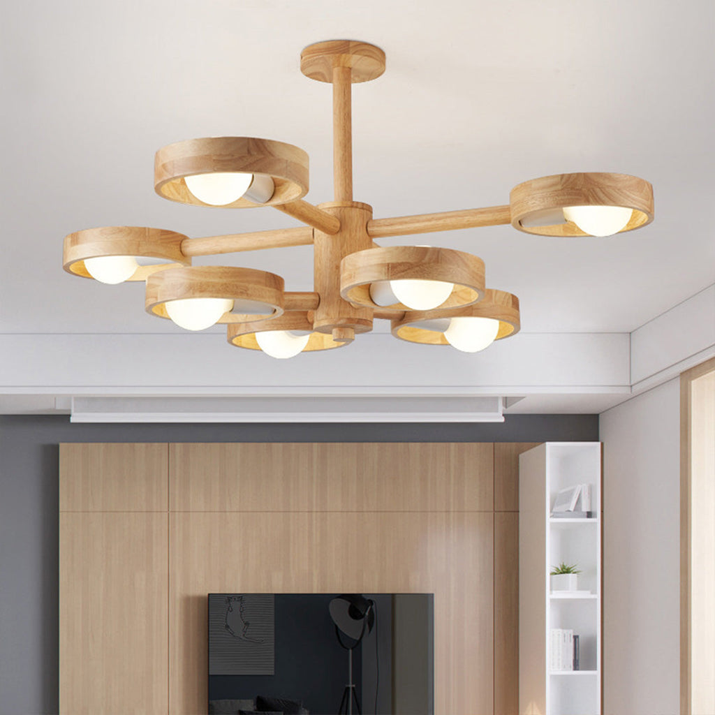THORNBURY RUBBERWOOD LED HANGING LANTERN
