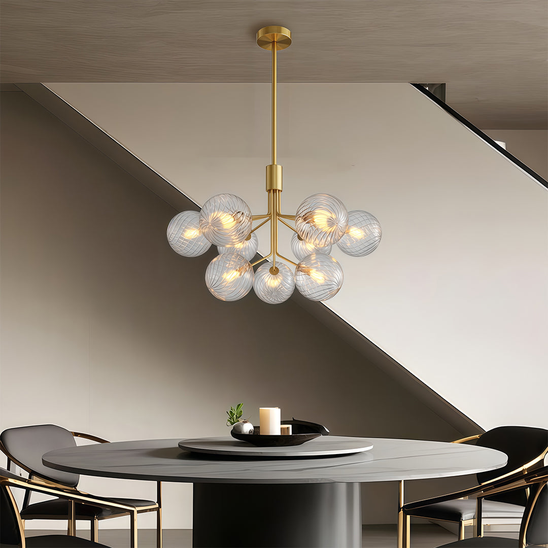 CHARLESTON COPPER ORB CEILING LUMINAIRE