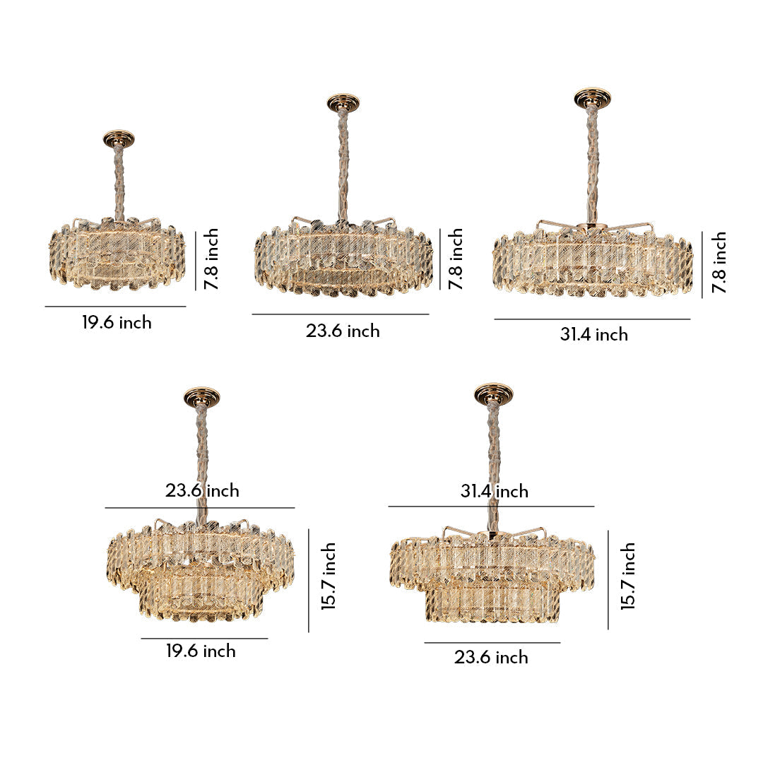 WINTERBOURNE CRYSTAL-ENCRUSTED CEILING LANTERN