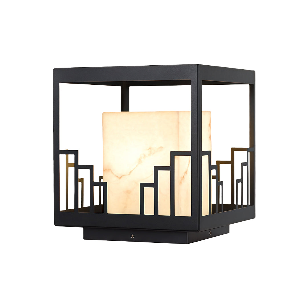 THORNBURY WEATHERED IRON OUTDOOR COLUMN LANTERN