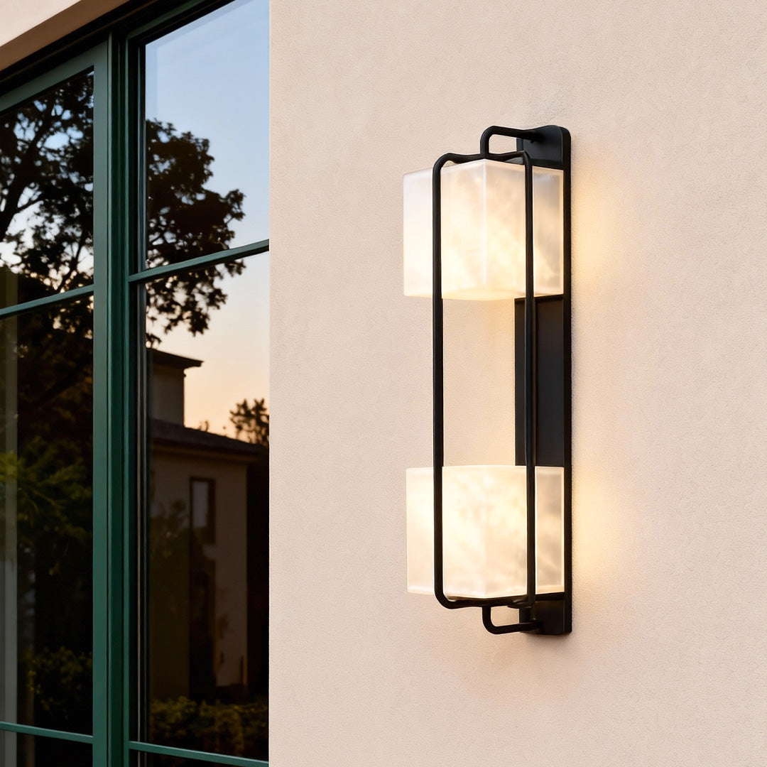 FENWICK ARTISANAL MARBLE OUTDOOR WALL LANTERN
