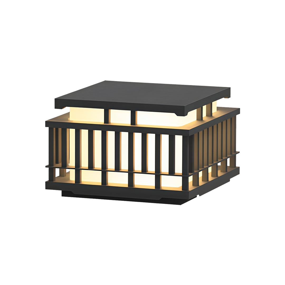 WINTHROP STAINLESS STEEL GARDEN PILLAR LANTERN