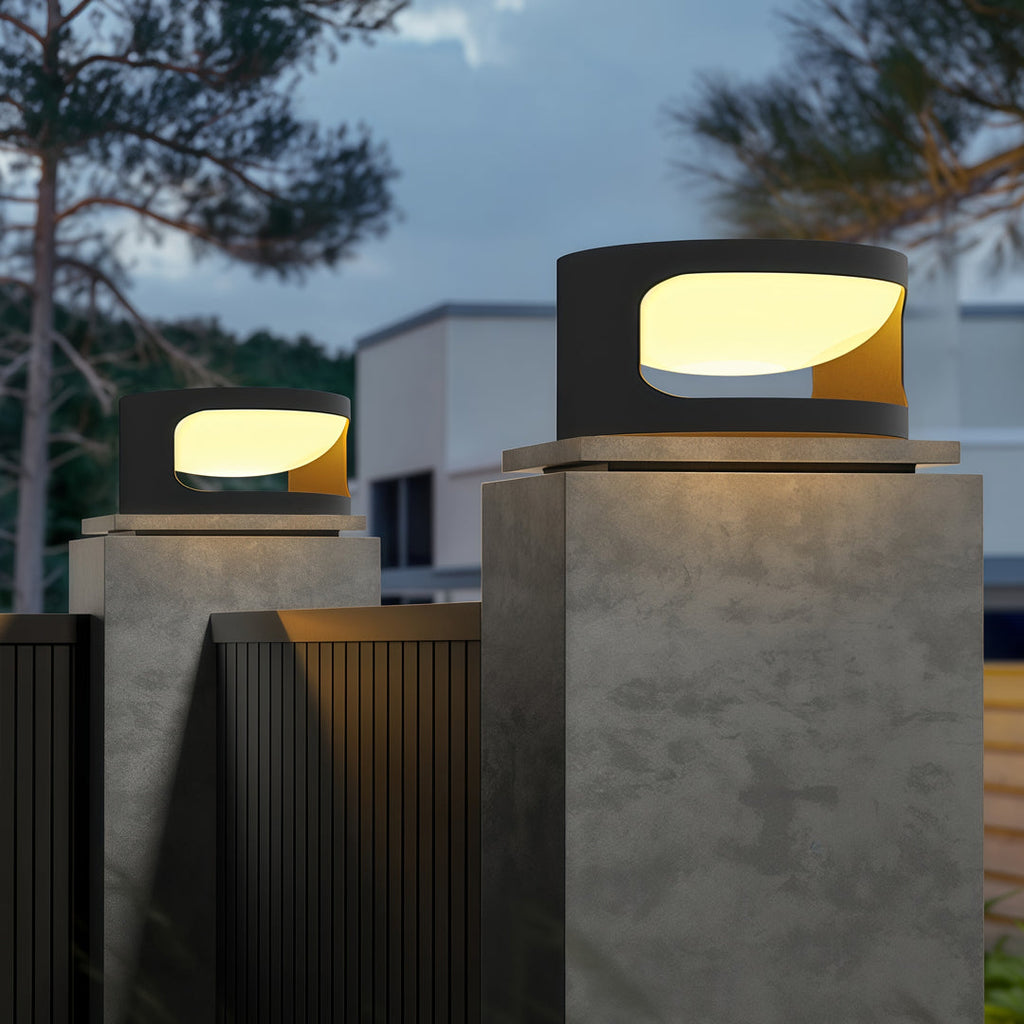 WINDSOR GARDEN PILLAR GLOW LIGHT - Round Waterproof Courtyard Illumination