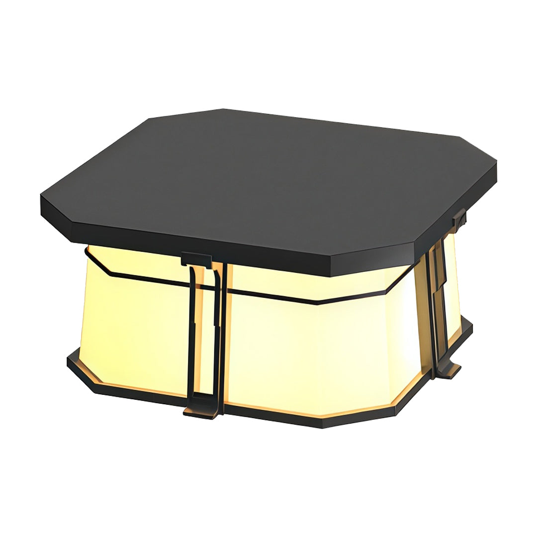WINDSOR BLACK PILLAR TOP OUTDOOR ILLUMINATOR