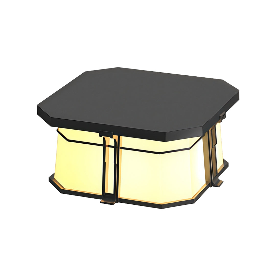 WINDSOR BLACK PILLAR TOP OUTDOOR ILLUMINATOR