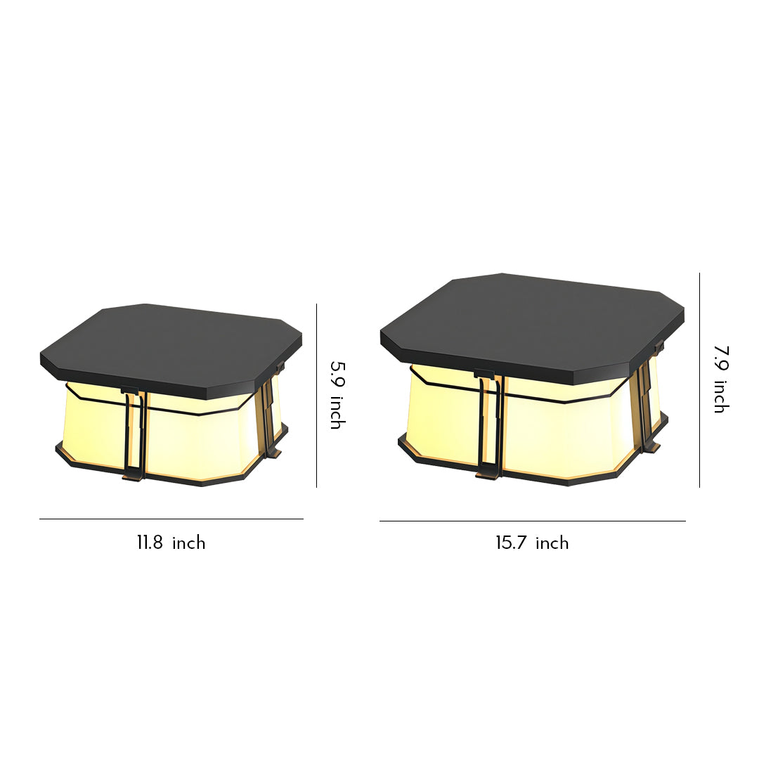 WINDSOR BLACK PILLAR TOP OUTDOOR ILLUMINATOR