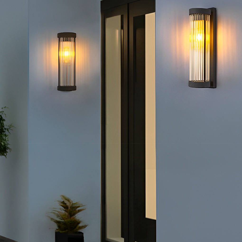 BRIDGEMAN MODERN BLACK OUTDOOR SCONCE LIGHTING