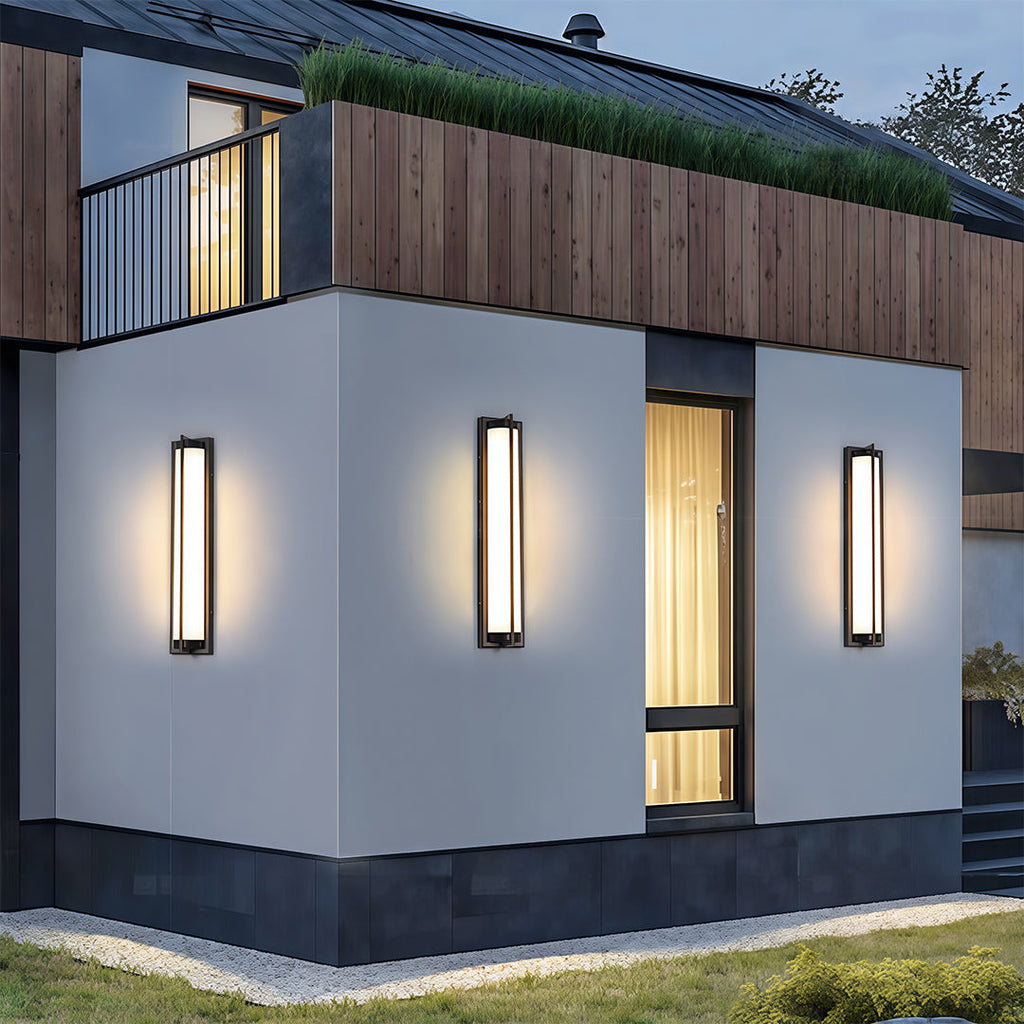 RAVENHURST NIGHTS BLACK MODERN OUTDOOR SCONCE LANTERN