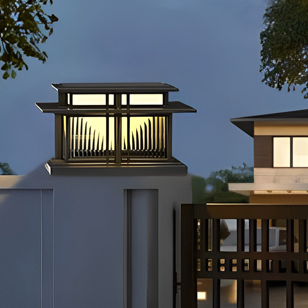 WINTHORPE OUTDOOR LED PILLAR LANTERN WITH WEATHERPROOF DESIGN