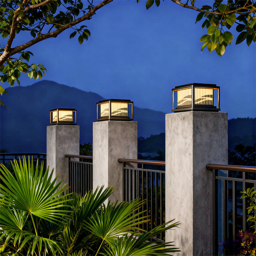 WINDSOR WAVE WATERPROOF PILLAR LANTERN