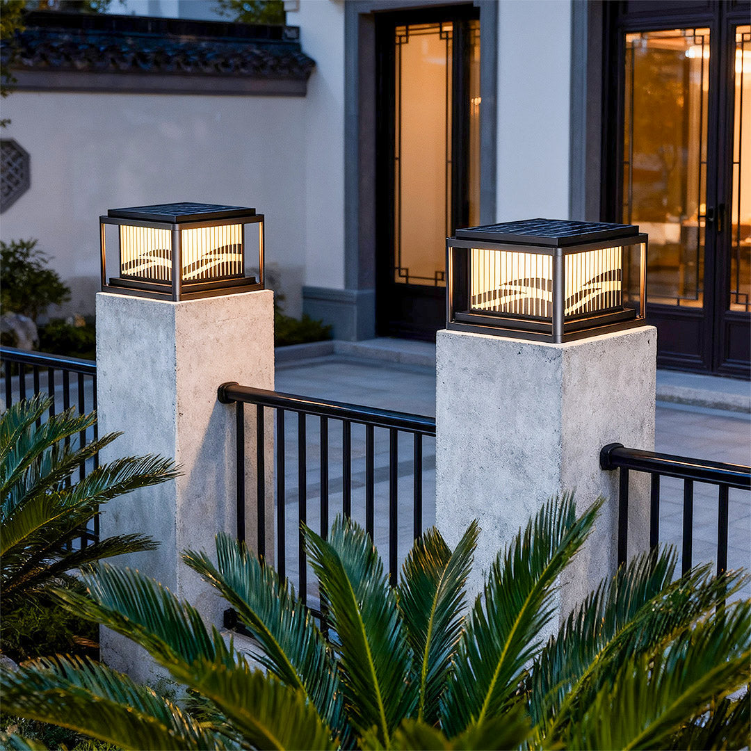 WINDSOR WAVE WATERPROOF PILLAR LANTERN