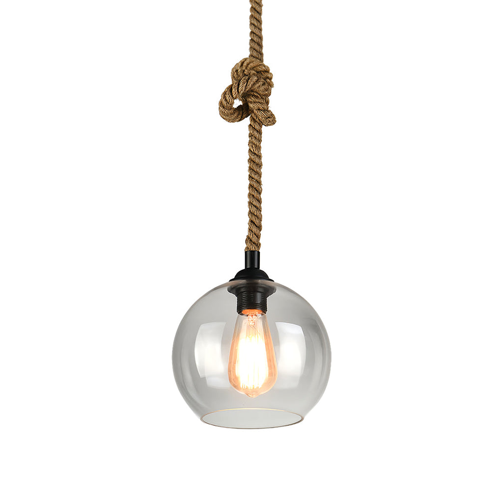 FENWICK HEMP ROPE LED HANGING LANTERN
