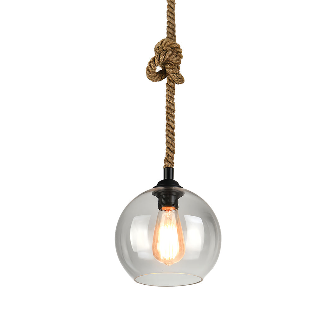 FENWICK HEMP ROPE LED HANGING LANTERN