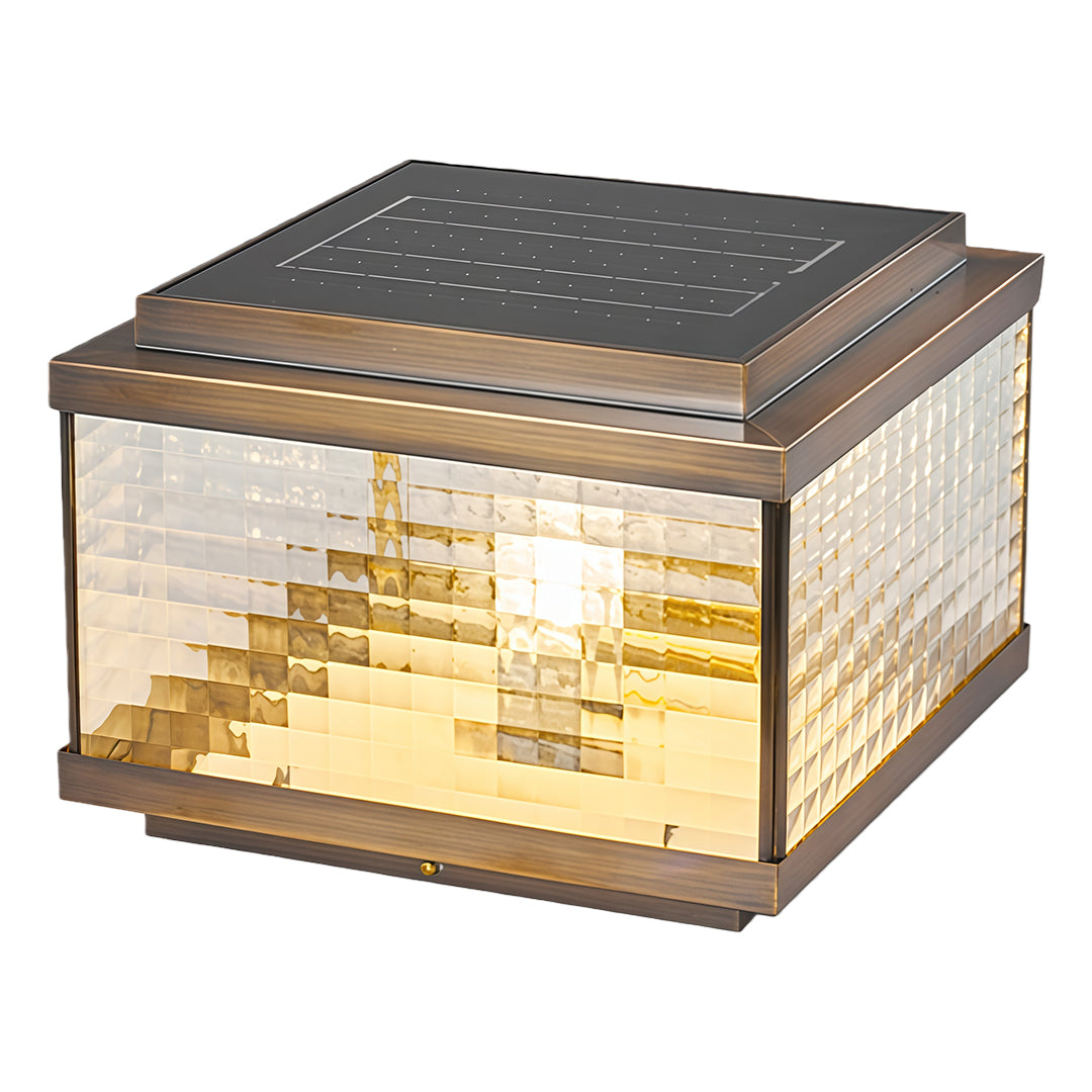 BRAMBLETON COPPER PILLAR LANTERN WITH WEATHERPROOF DESIGN