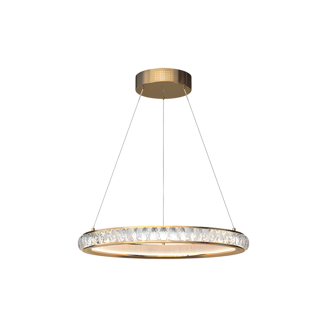 VERITY GILDED CRYSTAL ORB CEILING LUMINAIRE