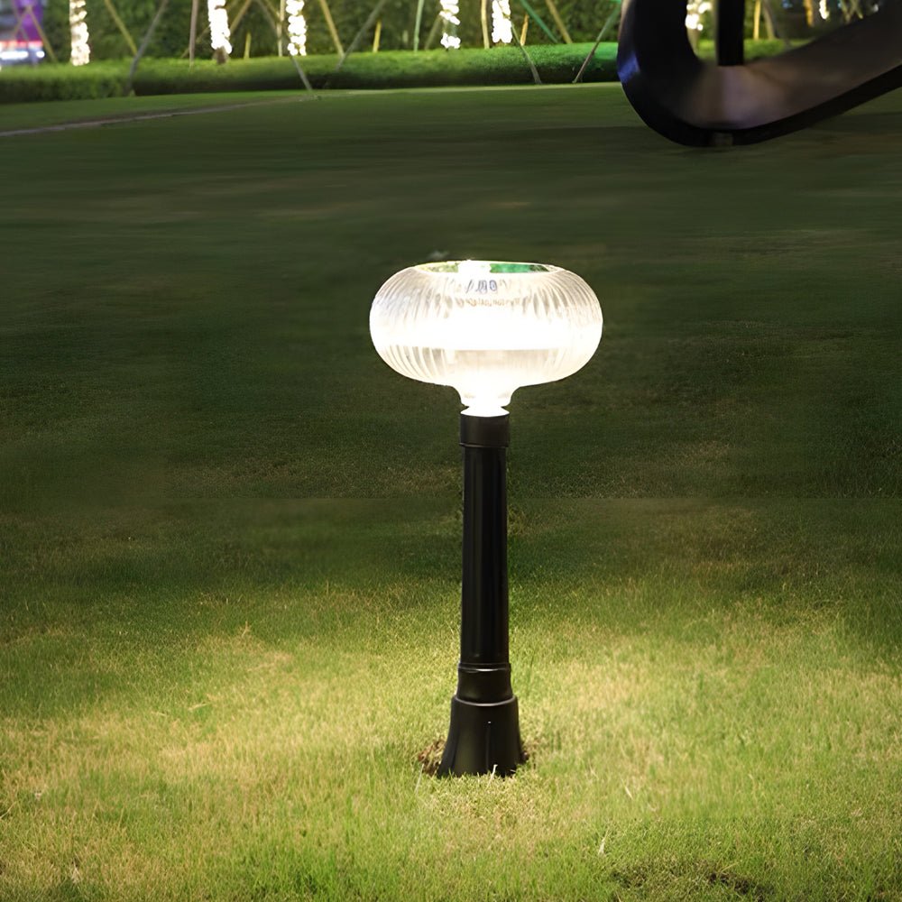 BRADSHAW SOLAR-CYLINDER GARDEN ILLUMINATOR WITH OVAL ACRYLIC GLOW