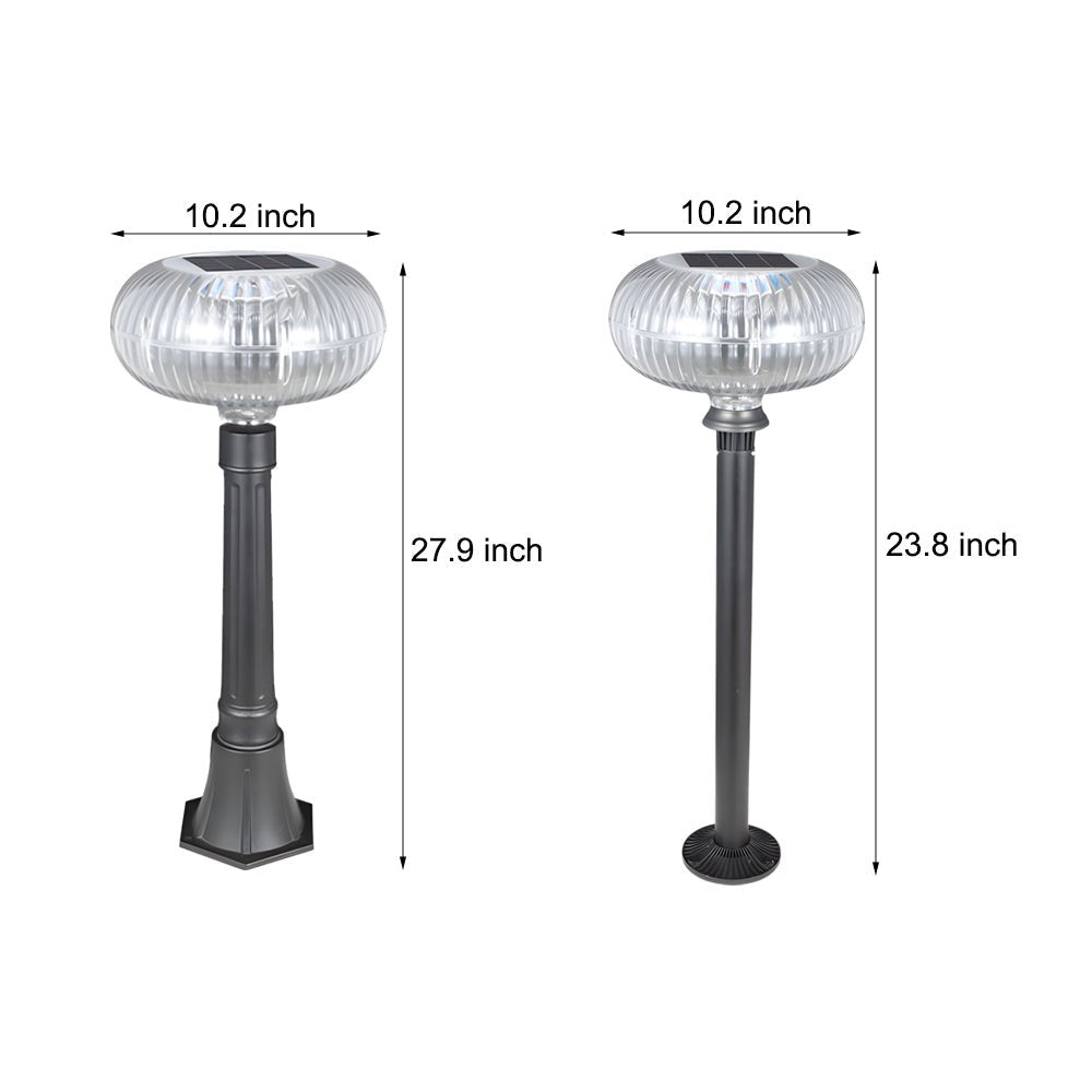 BRADSHAW SOLAR-CYLINDER GARDEN ILLUMINATOR WITH OVAL ACRYLIC GLOW