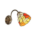 WINTERBORNE RUSTIC STAINED GLASS WALL LANTERN
