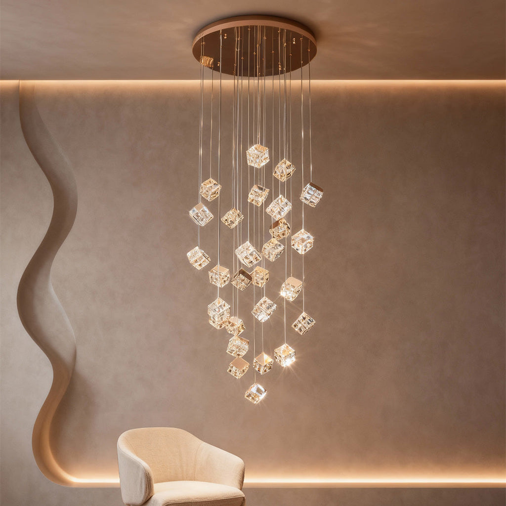 VANDERBILT CRYSTAL ASCENT CHANDELIER