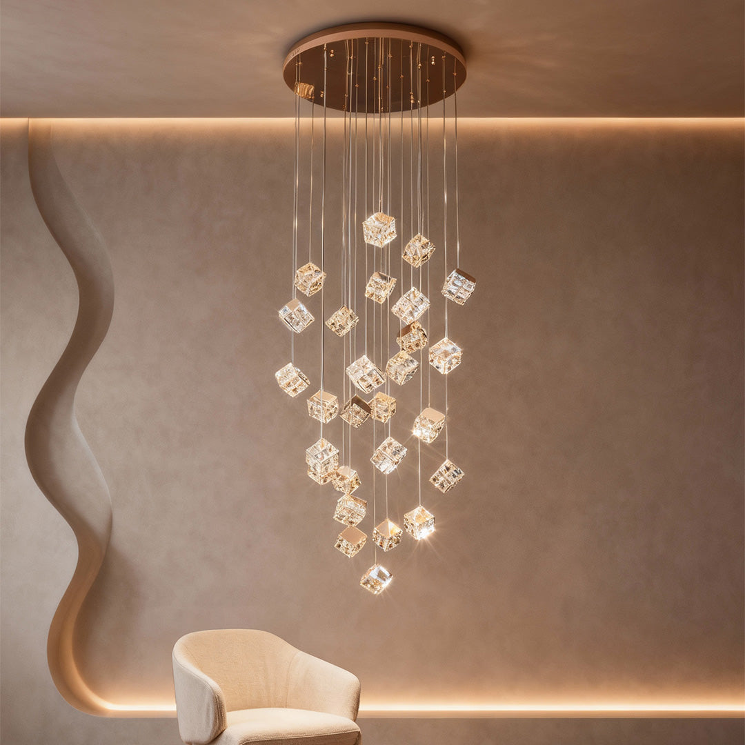 VANDERBILT CRYSTAL ASCENT CHANDELIER