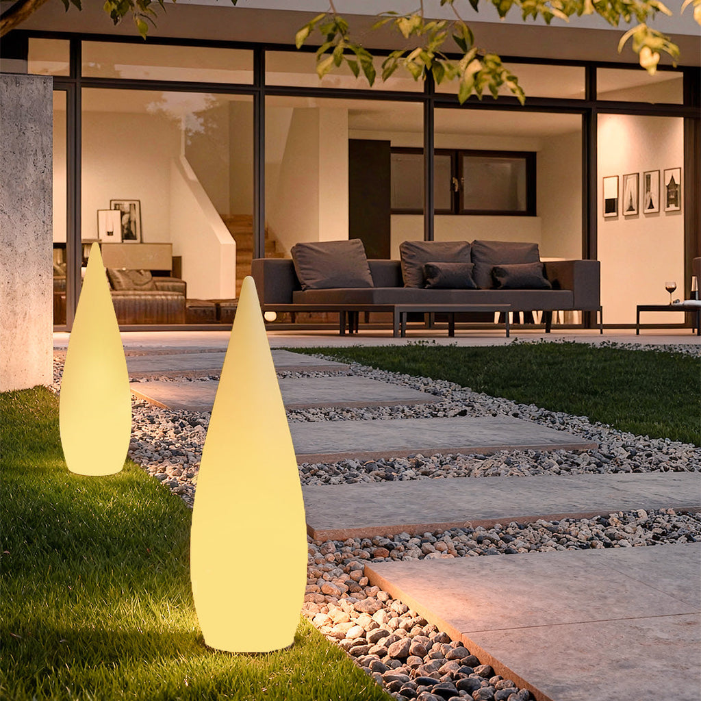 WINDSOR DROPLET OUTDOOR LANTERN, MODERN LED LANDSCAPE FLOOR LIGHT