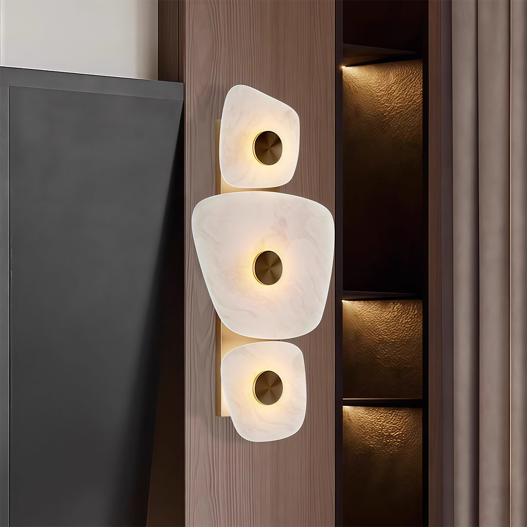 WINTERBOURNE COPPER MARBLE ILLUMINATED WALL LANTERN