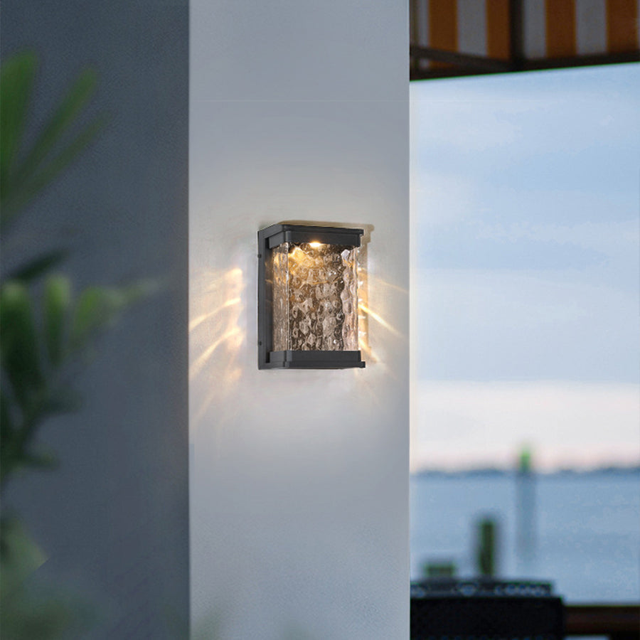 WINDSOR ALUMINUM RECTANGULAR OUTDOOR LIGHTING FIXTURE, WEATHER-RESISTANT