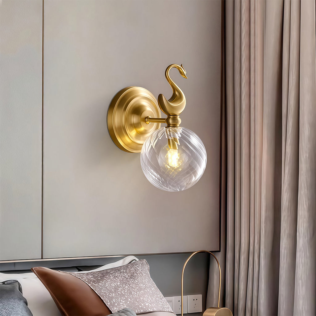 WINDSOR BRASS WALL SCONCE WITH LED ILLUMINATION