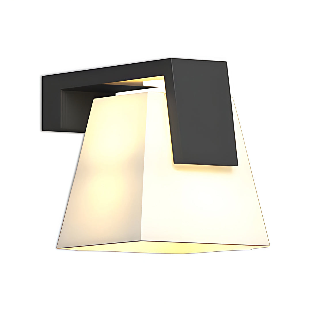 WINTERBOURNE BLACK GEOMETRIC OUTDOOR WALL LANTERN