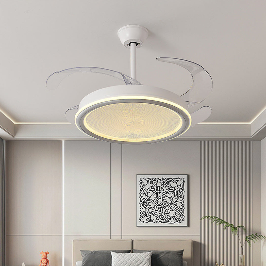 WINTHORPE WHISPERING BREEZE TRANSLUCENT BLADE LIGHTED CEILING FAN