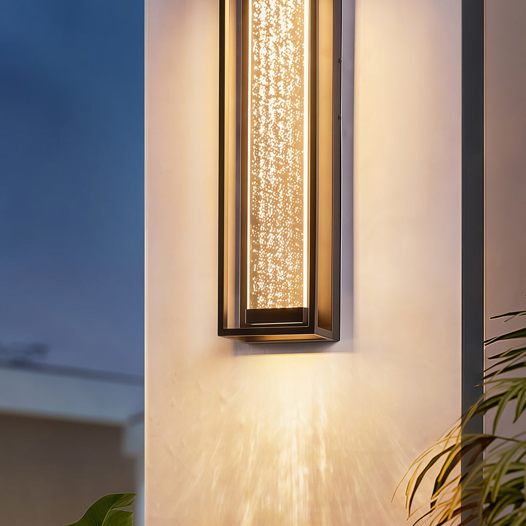 RAVENSDALE DARK METAL WEATHERPROOF LINEAR WALL LANTERN