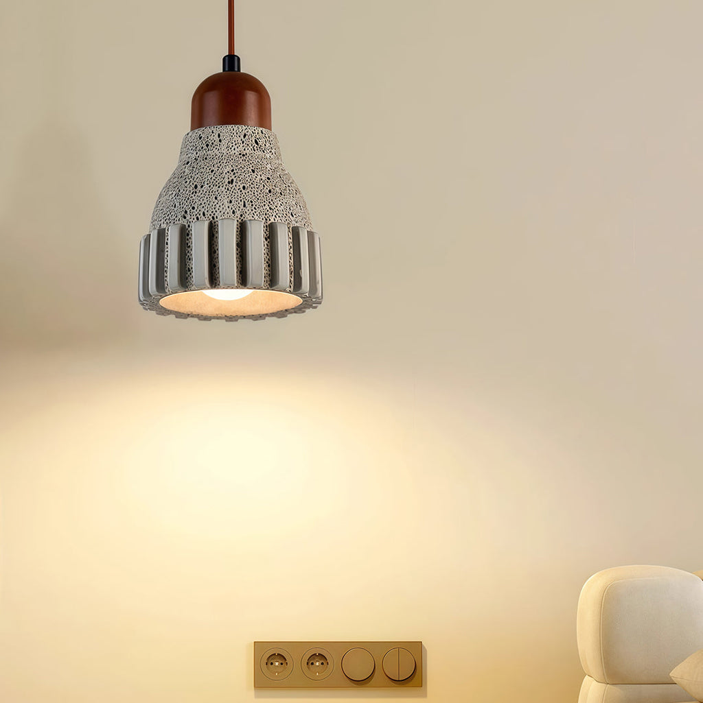 WINTHROP WOODEN CEMENT HANGING LANTERN