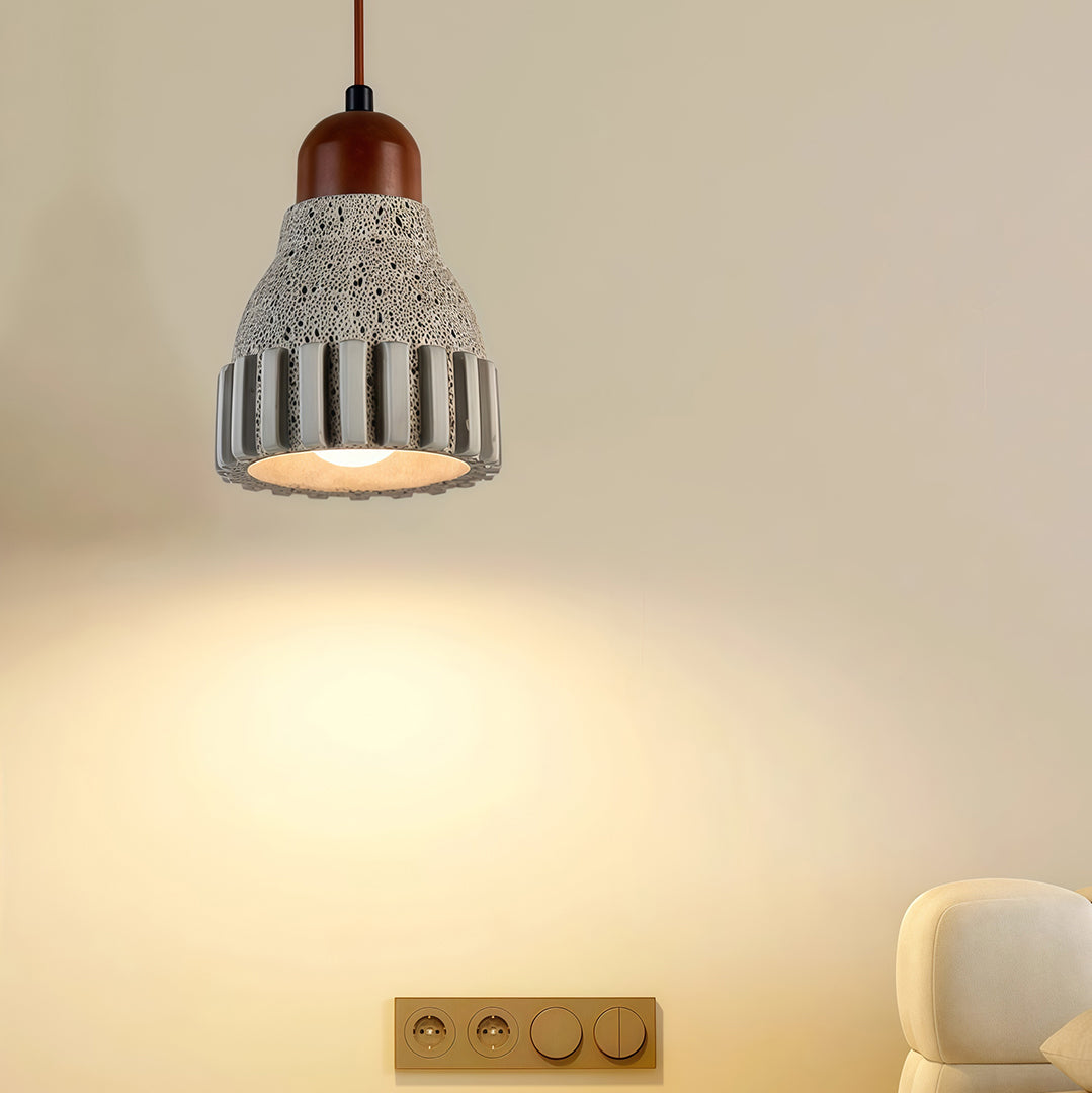 WINTHROP WOODEN CEMENT HANGING LANTERN