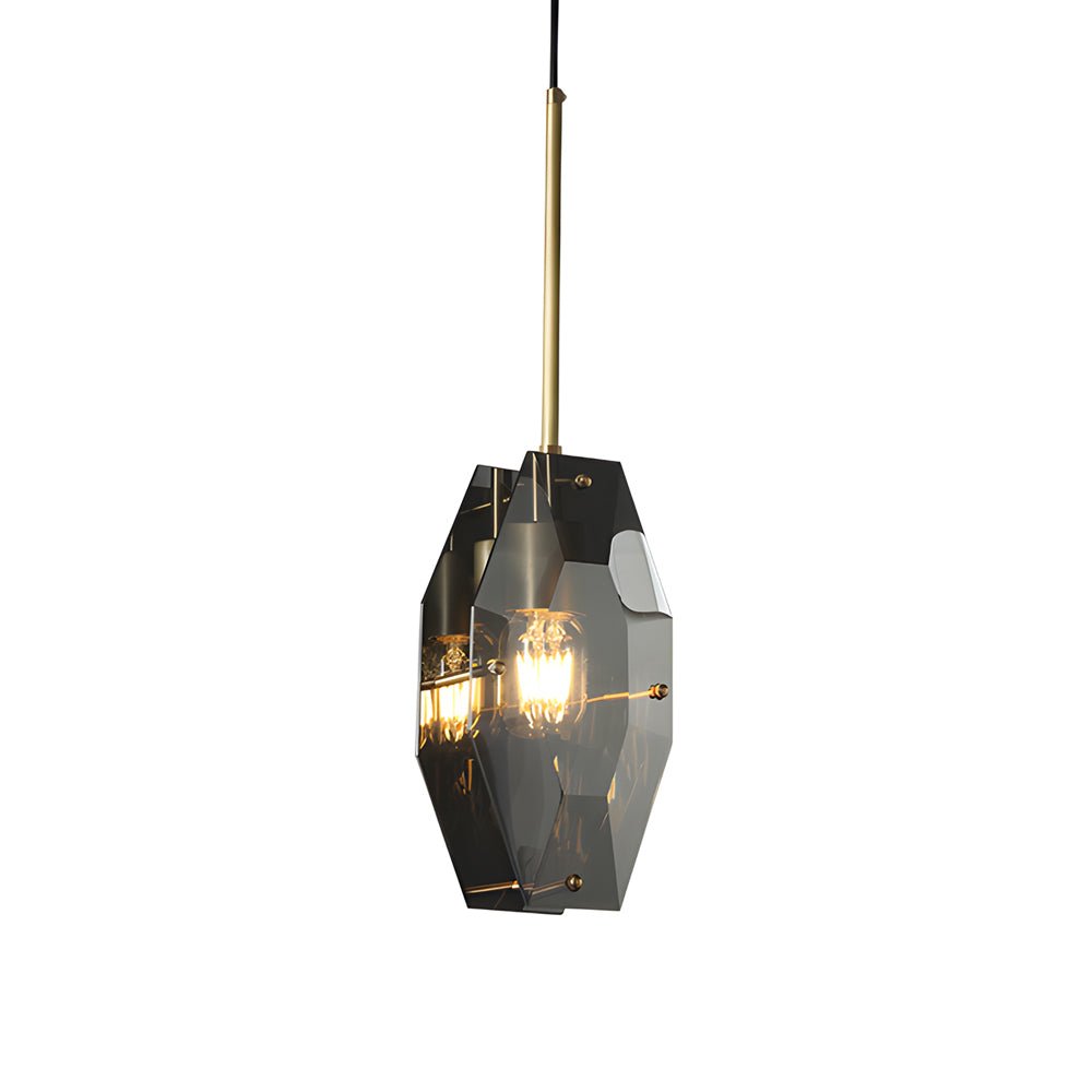 WINTHROP SMOKY CRYSTAL HANGING LANTERN