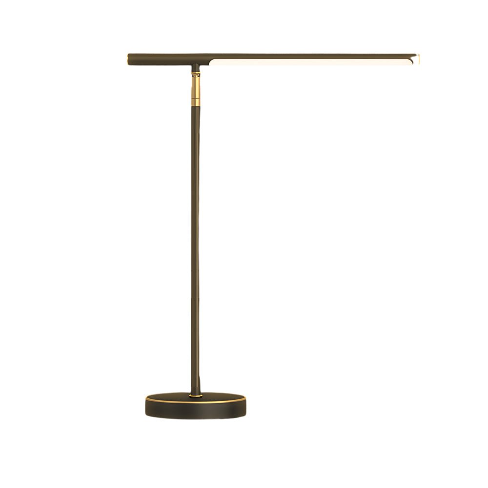 WINTHORPE COPPER-TONED LED DESK LANTERN WITH TILTABLE SHADE FOR OPTIMAL WORKSPACE ILLUMINATION