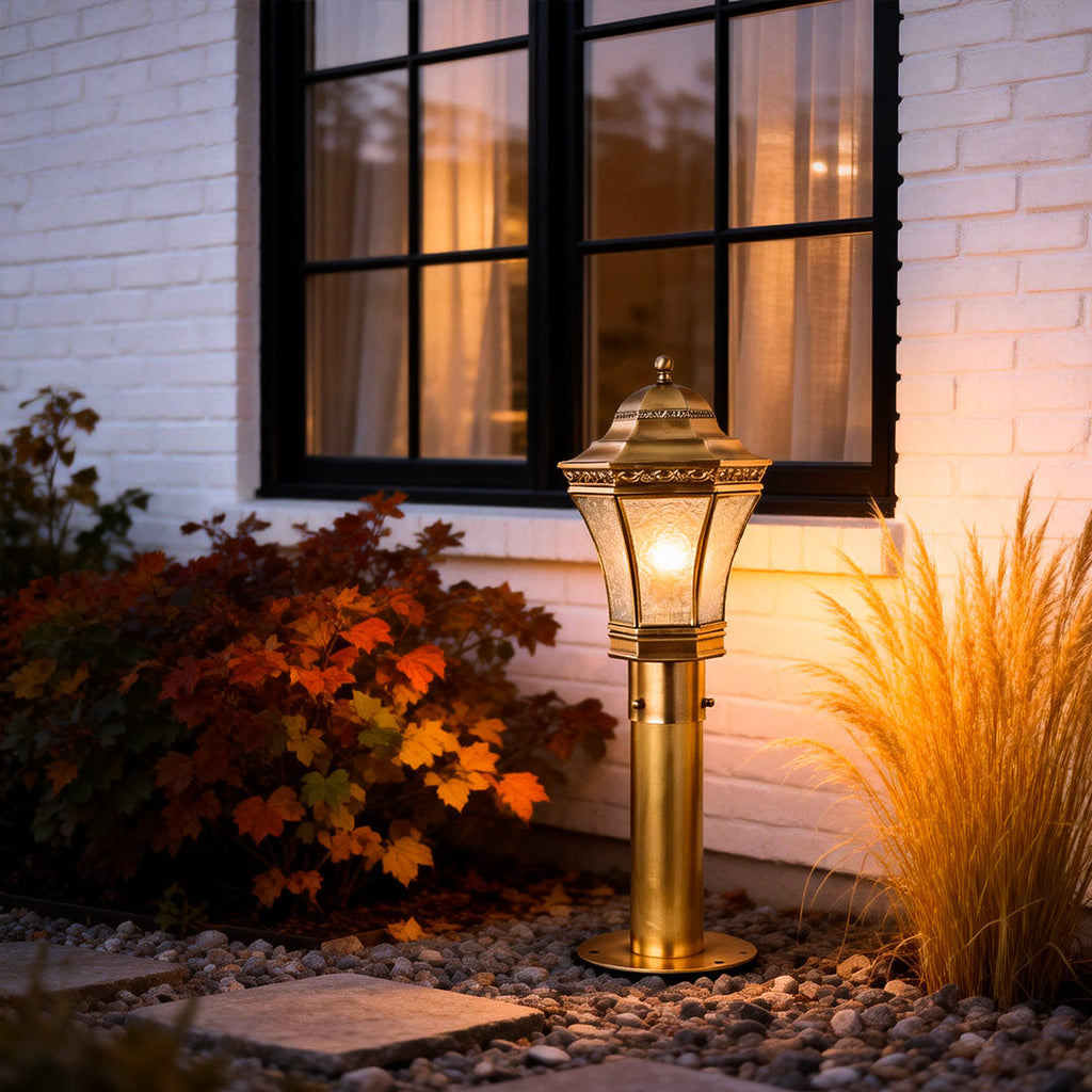 WINDSOR COPPER GARDEN LANTERN WITH WATERPROOF GLASS ENCLOSURE
