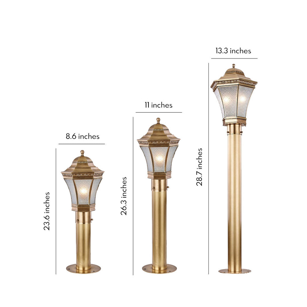 WINDSOR COPPER GARDEN LANTERN WITH WATERPROOF GLASS ENCLOSURE