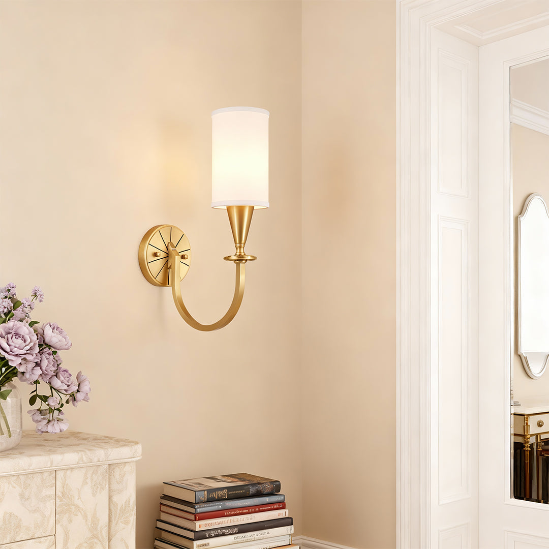 BRAMBLETON COPPER AND TEXTILE WALL SCONCE