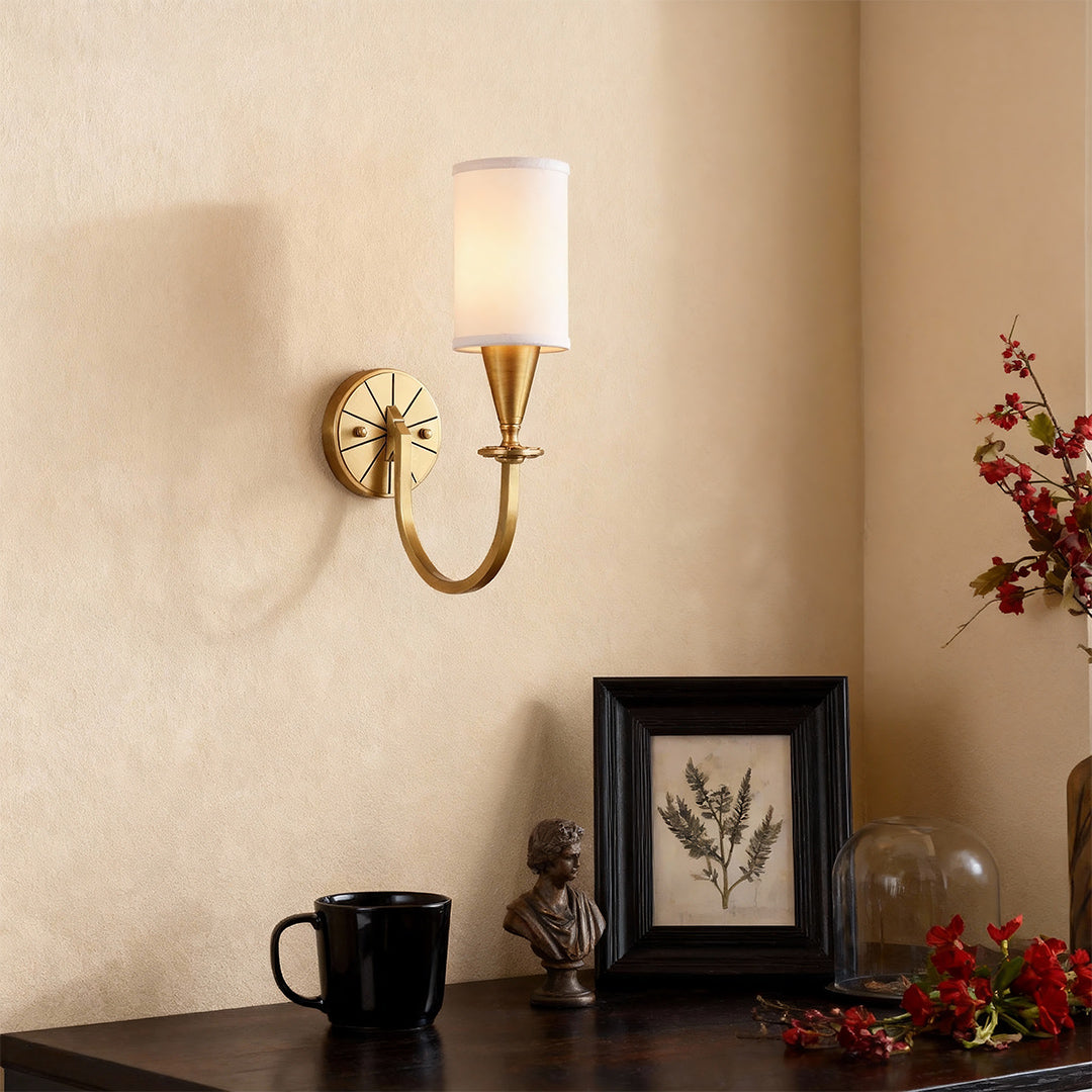 BRAMBLETON COPPER AND TEXTILE WALL SCONCE