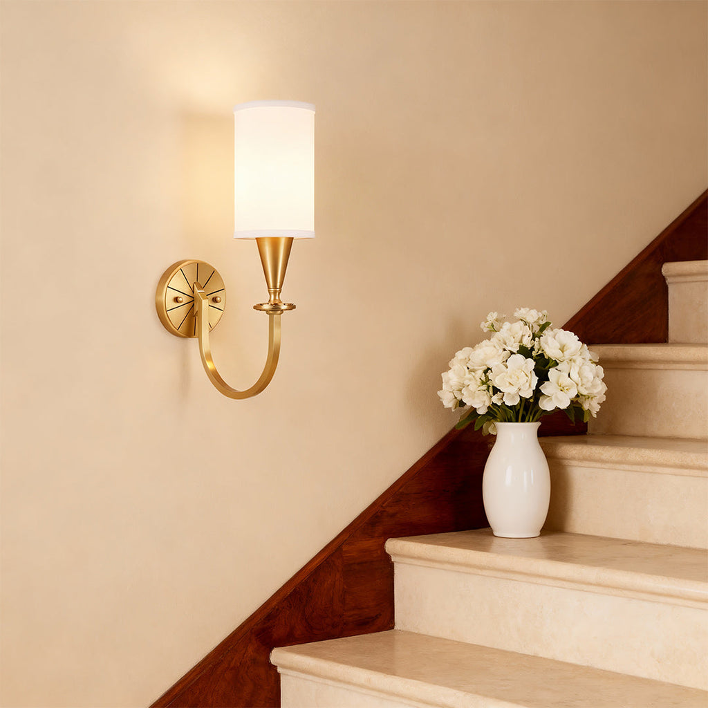 BRAMBLETON COPPER AND TEXTILE WALL SCONCE