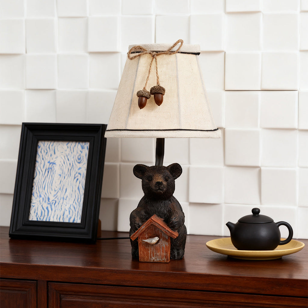 WINTERBOURNE BEAR FABRIC SHADE LAMP