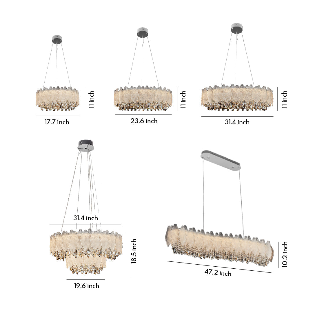 VIVIENNE GILDED CRYSTAL CEILING LANTERN