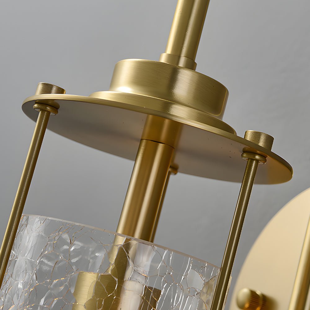 BRACKENDALE CRACKLED GLASS COPPER WALL SCONCE