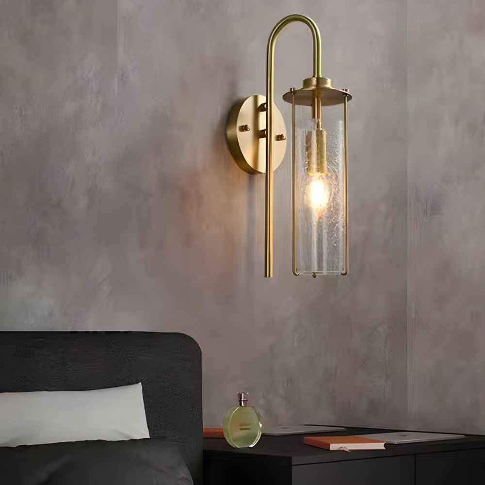 BRACKENDALE CRACKLED GLASS COPPER WALL SCONCE