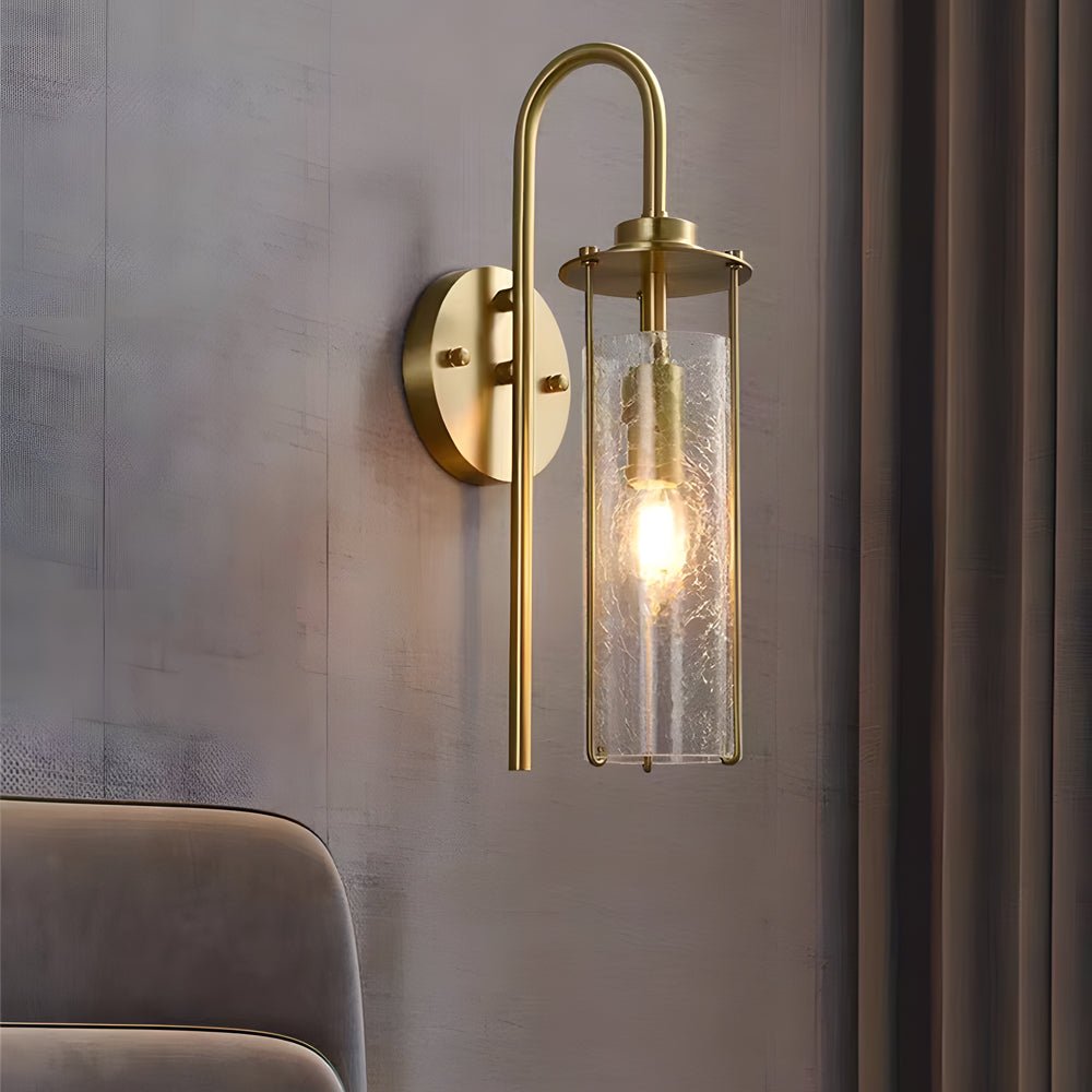 BRACKENDALE CRACKLED GLASS COPPER WALL SCONCE
